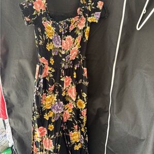 Floral Black Maxi Dress